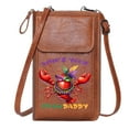 thumbnail image 1 of OIDERY Personalized Leather Cell Phone Wallet Zipper Womens Wallet Crawfish Mardi Gras Festive Christmas Holiday Present Travel Rfid Safe, 1 of 12