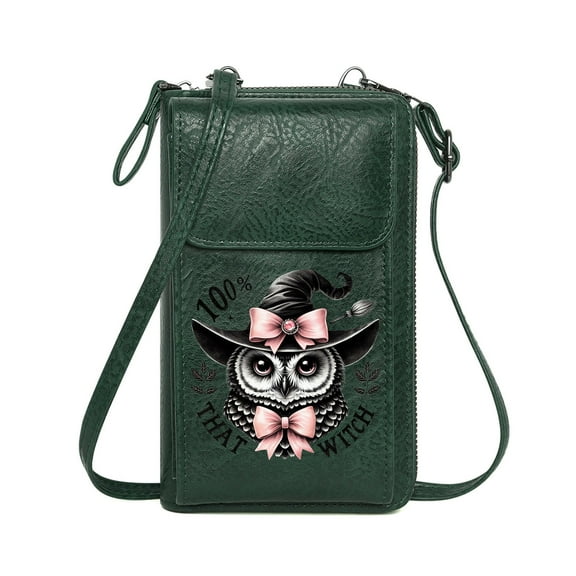 OIDERY Phone Bags for Women Ladies Cell Phone Purse Halloween Pumpkin Ghost Bat Haunted Cemetery Witch  Skeleton for Valentine's Day Birthday Gifts Large Capacity Purse Gift