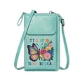 thumbnail image 1 of OIDERY RFID Blocking Zipper Phone Wallet Personalized Crossbody Wallets Mental Health Awareness Acceptance Vibrant Colors PU Leather Phone Bags Ideal Holiday Gift, 1 of 12