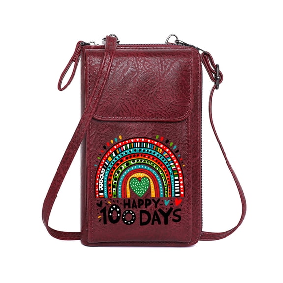 OIDERY Women’s RFID Clutch Purse Small Shoulder Bag Heart Whimsical Rainbow Travel Rfid Safe Suitable for Everyday Use
