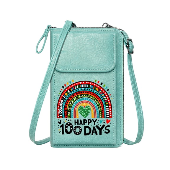 OIDERY Women’s RFID Clutch Purse Small Shoulder Bag Heart Whimsical Rainbow Travel Rfid Safe Suitable for Everyday Use