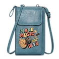thumbnail image 1 of OIDERY Zip Around Credit Card Bags Cell Phone Wallet Purses Peace Vibrant Colors Music Holiday Customized Gift Adjustable Strap, 1 of 12
