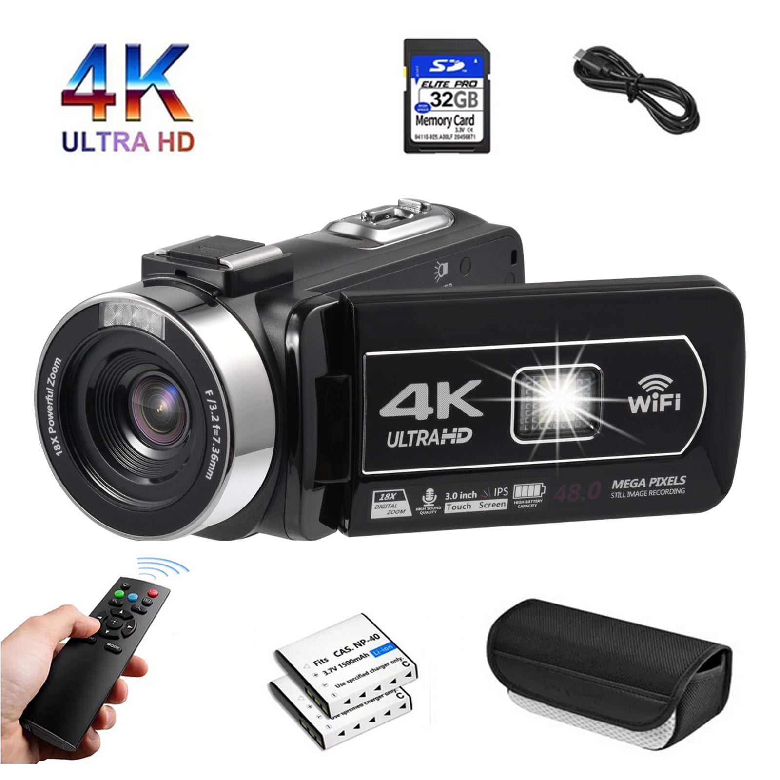 Customer reviews for OIEXI 4K UHD 18X 48MP Camcorder with