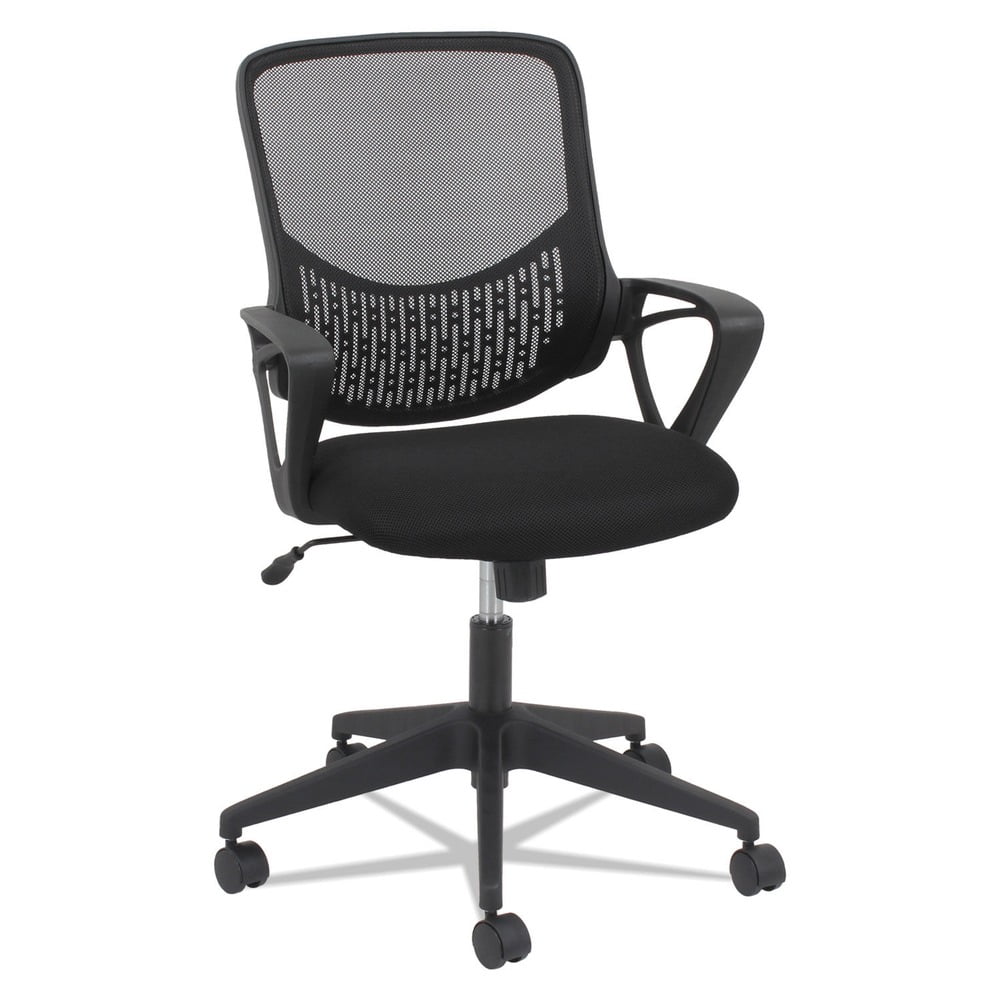 Sleek Black Mesh Task Chair with Floating Back Support