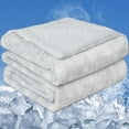 thumbnail image 1 of OIGAE Cooling Comforter for Hot Sleepers and Night Sweats King Size Double Sided Cooling Blanket Q-Max 0.45 Breathable Summer Cold Comforter for Bed, 90" x 108", 1 of 8