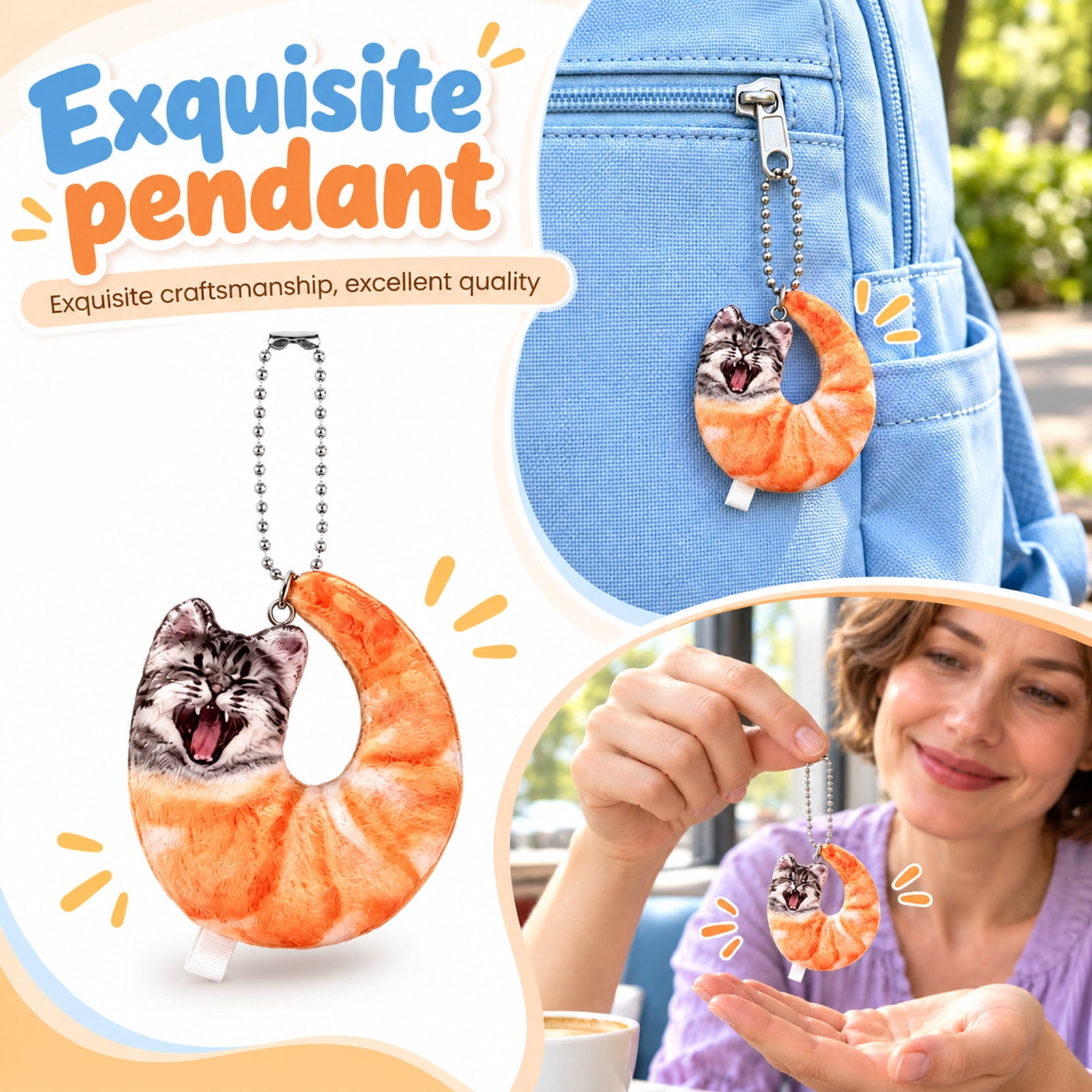 OIIA Spinning Cat Meme Keychain, Sound Keychain with OIIA Button, Meowl ...