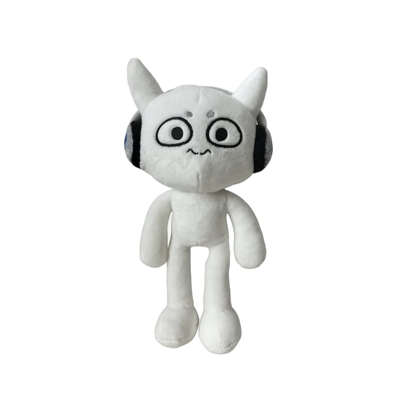 OIIAOIIA Cat Joyful Plush, 10.63 Inch Super Soft and Huggable Plush Toy, Chess Viral Meme White Cat Plushie, Collectible Stuffed Animal for All Ages