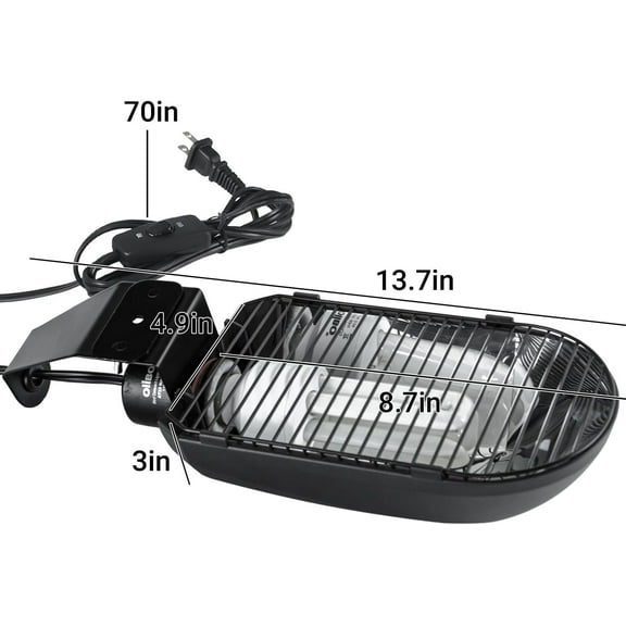 OIIBO Bird Cage Light Fixture Combo Kit with UVB UVA Bulb for Healthy Birds