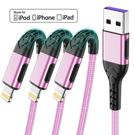 TAKAGI [MFi Certified] iPhone Charger, Lightning Cable 3PACK 6FT Nylon  Braided USB Charging Cable High Speed Transfer Cord Compatible with iPhone