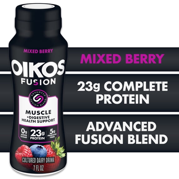 Oikos Fusion Drink, Mixed Berry, 7 Fl Oz Bottle