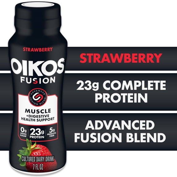 Oikos Fusion Drink, Strawberry, 7 Fl Oz Bottle