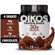 Oikos Protein Shake, Shelf Stable, Chocolate, 30g Protein, 12 fl oz, 4 Count​ Bottles