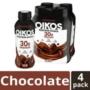 Oikos Protein Shake, Shelf Stable, Chocolate, 30g Protein, 12 fl oz, 4 Count  Bottles