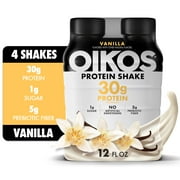Oikos Protein Shake, Shelf Stable, Vanilla, 30g Protein, 12 fl oz, 4 Count​ Bottles