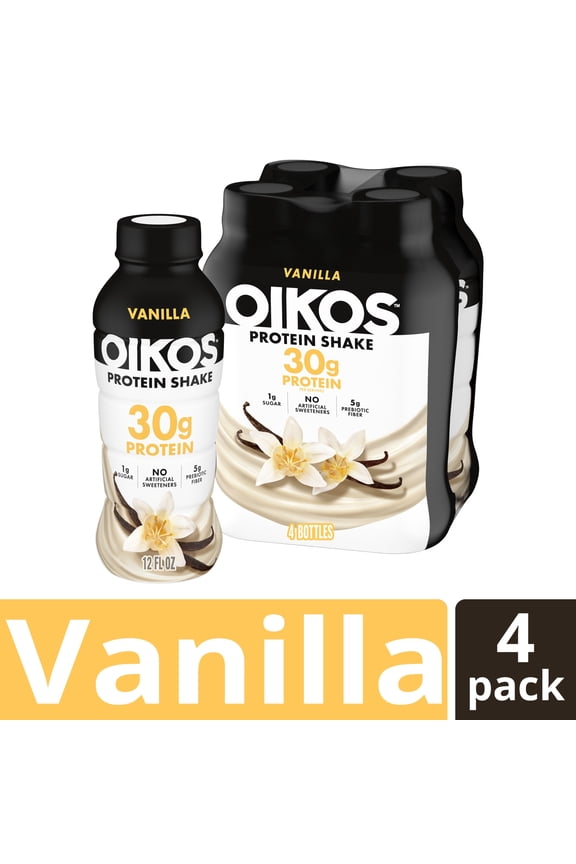 Protein Shake, Shelf Stable, Vanilla, 30g Protein, 12 fl oz, 4 Count​ Bottles