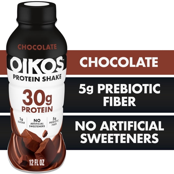 Oikos Protein Shake, Shelf Stable, Chocolate, 30g Protein, 12 fl oz Bottle