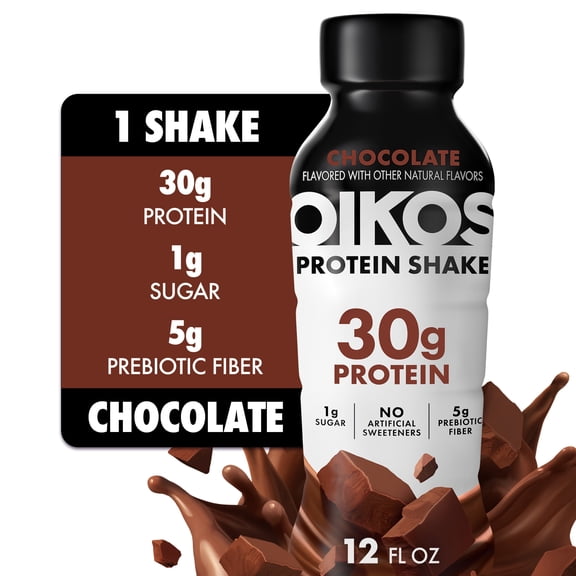 Oikos Protein Shake, Shelf Stable, Chocolate, 30g Protein, 12 fl oz Bottle