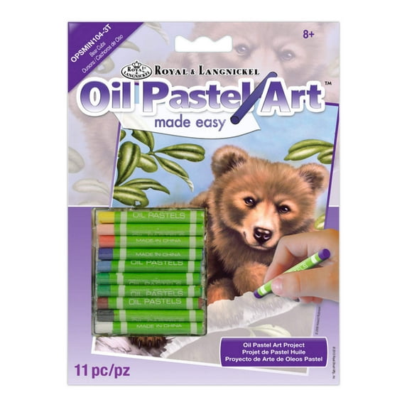 OPSMIN-104 | Oil Pastel Art made easy™ 11pc 5" x 7" Bear Cubs Project
