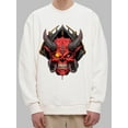 thumbnail image 1 of OIMCCIV Unisex Casual Demon Pattern Printing Crew Neck Pullover Graphic Hoodies, 1 of 6