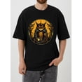 thumbnail image 1 of OIMCCIV Unisex Casual Loose T-shirt Owl Graffiti Printing Crew Neck Short Sleeve T-Shirt, 1 of 7
