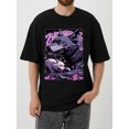 thumbnail image 1 of OIMCCIV Unisex Casual Loose T-shirt Wolf Printing Crew Neck Short Sleeve T-Shirt, 1 of 7