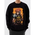 thumbnail image 1 of OIMCCIV Unisex Casual Red-hair Cartoon CharacterPrinting Crew Neck Pullover Graphic Hoodies, 1 of 6