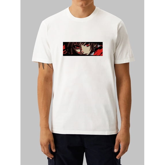 OIMCCIV Unisex Casual T-shirt Cartoon Character Printing Crew Neck Short Sleeve T-Shirt