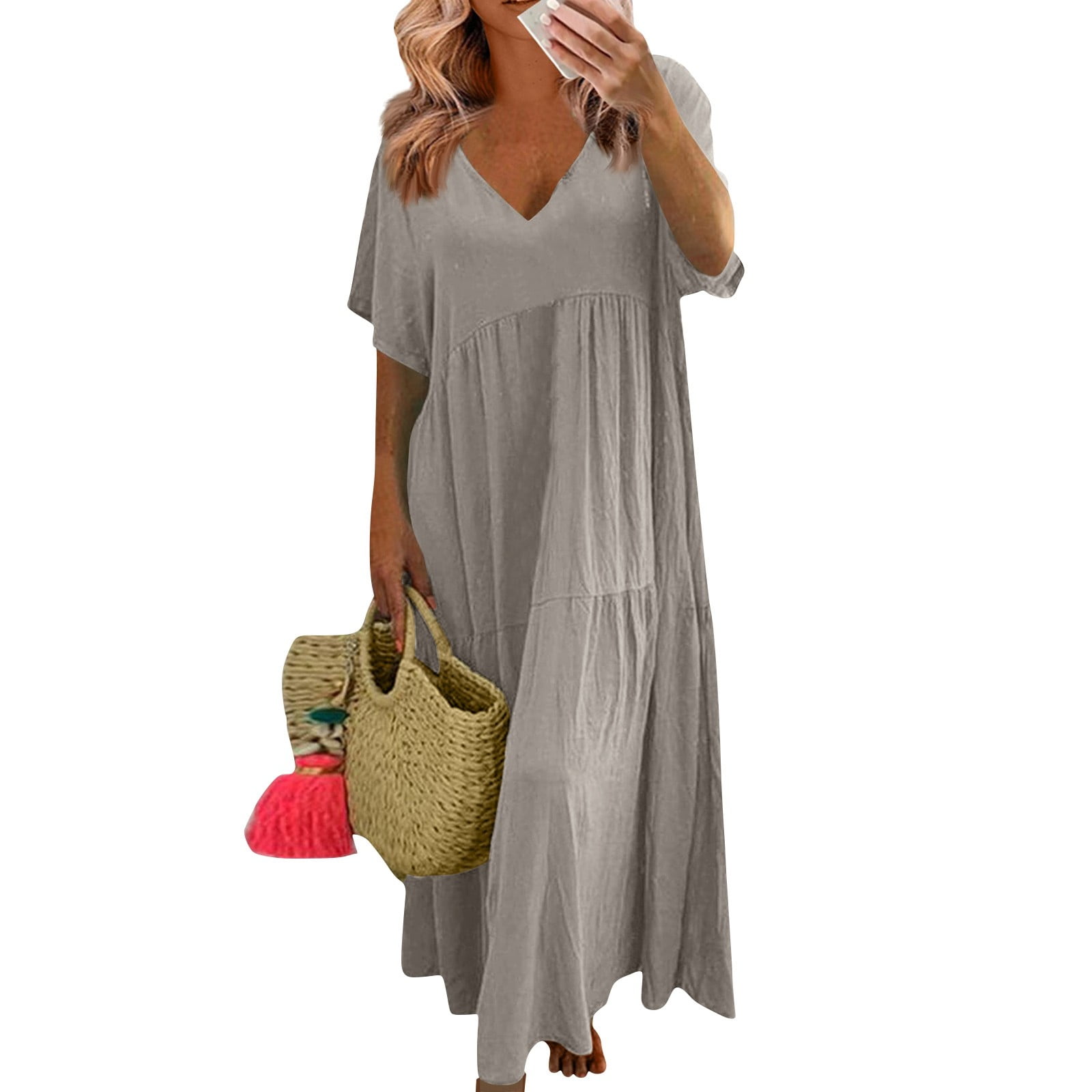 Wavlynn Oversized White Shirt Dress With Lace Hem For Women Breathable Spring Dress main image 1