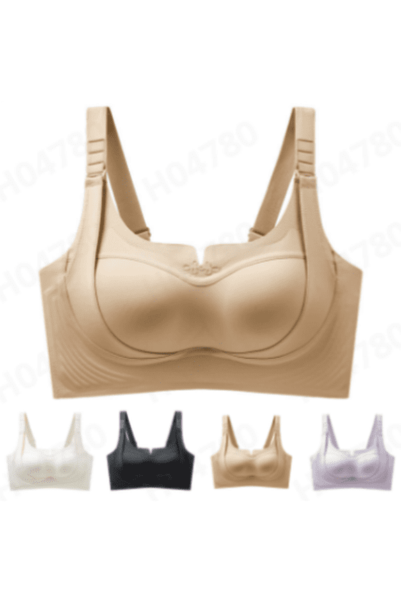 Custom-Lift Bust Shaping Bra for Women Cozy Soft Powerful Full Coverage Seamless Push up Bra Complexion XL