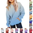 thumbnail image 1 of OIOLOYJM Girls Boys Hoodies Oversized Stylish Casual Gradient Fleece Long Sleeve Hooded Sweatshirt Fall Winter Loose Fit Warm Comfortable Y2k Tops with Pocket, 1 of 1
