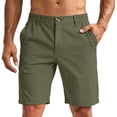 thumbnail image 1 of OIOLOYJM Golf Shorts Men Casual Flat Front Chino Elastic Waist Dress Shorts Relaxed Fit Quick Dry Breathable Lightweight Lounge Yoga Shorts Army Green 2XL, 1 of 3