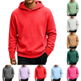thumbnail image 1 of OIOLOYJM Hoodies for Men Casual Oversized Drawstring Soft Comfortable Athletic Hooded Sweatshirts Fashion Outdoor Daily Clothes with Pocket Red 2XL, 1 of 6