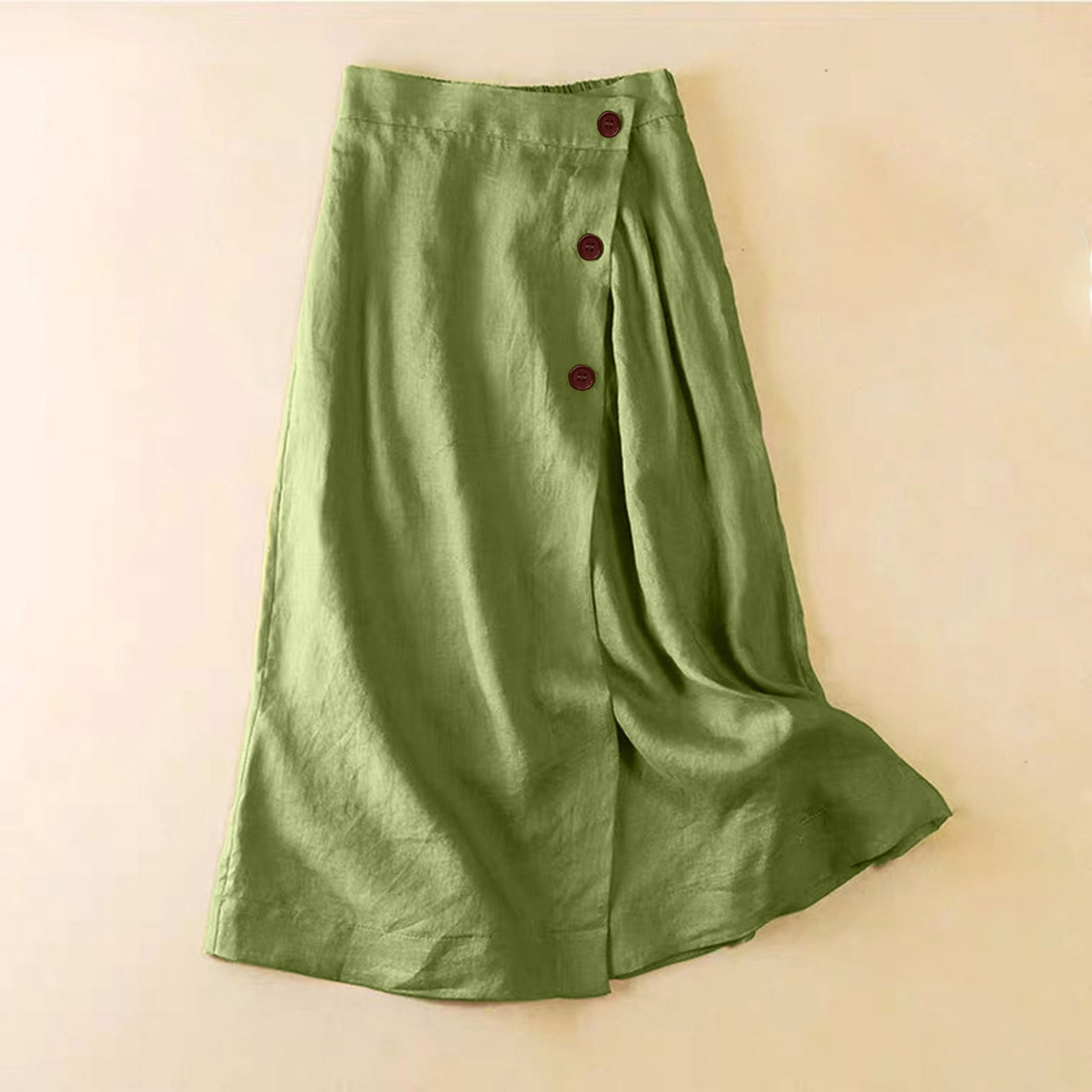 VERANO Midi Wrap Skirt - coconut linen