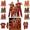 thumbnail image 1 of OIOLOYJM Matching Family Halloween Pajamas Set Cute Ghost Pumpkin Spider Graphic Soft Comfortable Two-Piece Sleepwear Novelty Holiday Party Fashion Short Sleeve Loungewear Pajamas L, 1 of 9