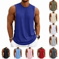 thumbnail image 1 of OIOLOYJM Men Workout Tank Tops Sleeveless Gym Muscle Quick Dry Shirt Athletic Running Breathable Tanks Summer Basic Lightweight Vest Royal Blue 2XL, 1 of 10