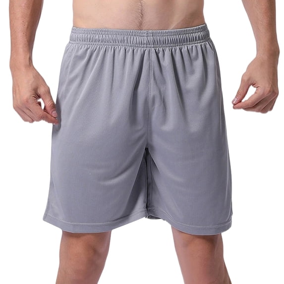 OIOLOYJM Men's Athletic Running Shorts Elastic Waist Mesh Quick Dry Workout Sweat Shorts Plain Lightweight Sports Gym Basketball Tennis Hiking Shorts Gray XL