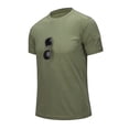 thumbnail image 1 of OIOLOYJM Men's Workout T-Shirt Summer Sport Quick Dry Stretch Lightweight Shirts Casual Basic Athletic Work Tops (No Sunglasses) Army Green L, 1 of 4