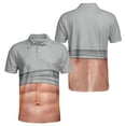 thumbnail image 1 of OIOLOYJM Mens Golf Shirts 3D Print Creativity Performance Short-Sleeve Mesh Casual Quick Dry Breathable Polo Shirts Fashion Stylish Gym Collared Tee Shirts Light Gray S, 1 of 3