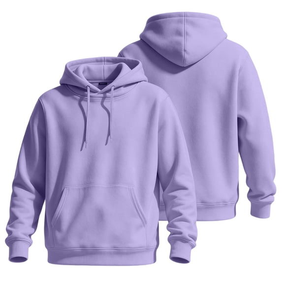 OIOLOYJM Mens Hoodies Casual Basic Relaxed Fit Drawstring Soft Comfortable Athletic Hooded Sweatshirts Retro Classic Business Work Pullover with Pocket Light Purple S
