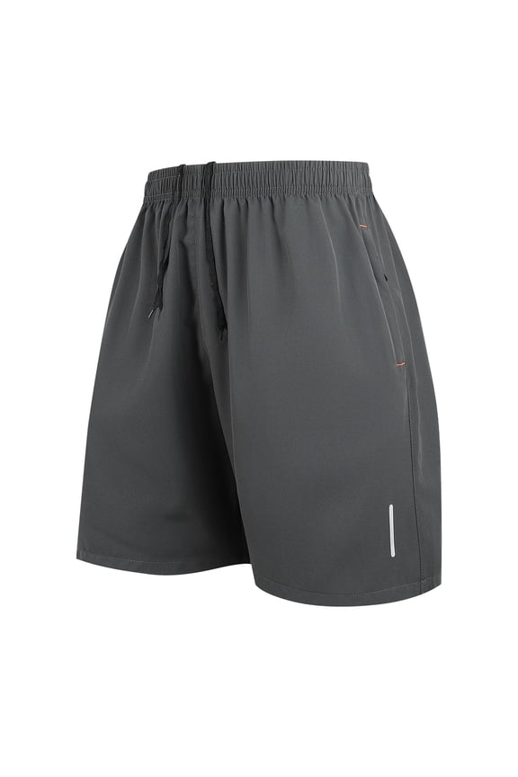 Mens Outdoor Running Shorts Quick Dry Lightweight Elastic Waist Drawstring Gym Shorts Athletic Loose Breathable Pants with Pockets Gray 3XL