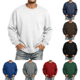 thumbnail image 1 of OIOLOYJM Mens Sweatshirt Long Sleeve Casual Crewneck Loose Fit Athletic Sweatshirts Retro Classic Warm Tops White S, 1 of 6