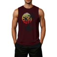 thumbnail image 1 of OIOLOYJM Mens Tank Tops Summer Tropical Hawaiian Beach Palm Tree Sleeveless Shirts Cotton Muscle Workout Tank Tops Wine 5XL, 1 of 4