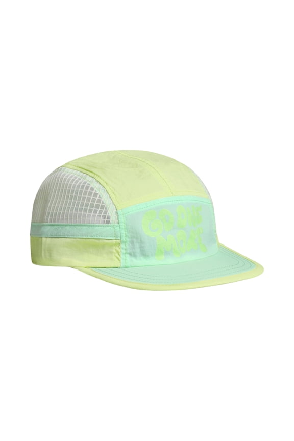 Mesh 5 Panel Baseball Cap Summer Short Brim Hats for Men Women Breathable Lightweight Outdoor Workout Hat Umpire Cadet Athletic Running Cap Light Green