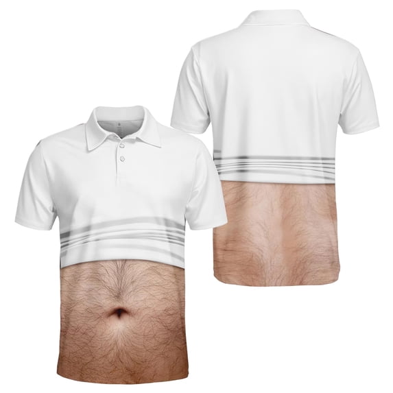 OIOLOYJM Polo Shirts for Men 3D Print Creativity Performance Short-Sleeve Casual Quick Dry Mesh Golf Shirts Basic Lounge Running Collared Tee Shirts White 5XL