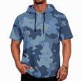 thumbnail image 1 of OIOLOYJM Sun Protection Shirts for Men Quick Dry Lightweight Uv Protection Rash Guard Camo Short Sleeve Hoodies Summer Running Outdoor Fishing Clothes Light Blue L, 1 of 5