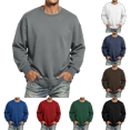 thumbnail image 1 of OIOLOYJM Sweatshirts for Men Long Sleeve Casual Crew Neck Relaxed Fit Running Workout Pullover Retro Classic Cozy Warm Loungewear Gray S, 1 of 6