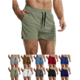 thumbnail image 1 of OIOLOYJM Swim Trunks Men 5 Inch Mesh Quick Dry Drawstring Waist Gym Running Board Shorts Lightweight Breathable Athletic Bathing Suit Army Green L, 1 of 6