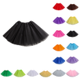 thumbnail image 1 of OIOLOYJM Tutu for Women Adults Halloween Happy Ballet Multi-Layer Tulle Skirt Christmas Performance Non See-Through Fluffy Holiday Party Dress Black 2 US-S, 1 of 6