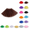 thumbnail image 1 of OIOLOYJM Tutu for Women Adults Halloween Happy Ballet Multi-Layer Tulle Skirt Christmas Performance Non See-Through Fluffy Holiday Party Dress Brown 1 US-XS, 1 of 6