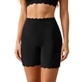 thumbnail image 1 of OIOLOYJM Women's High Waisted Slip Shorts Anti Chafing Cooling Under Dress Shorts Lace Edge Casual Ultra Stretch Yoga Safety Shorts Black, 1 of 5